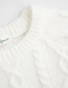 Coccodrillo Детски пуловер с вълна в бежово WINTER COSY GRIL KIDS