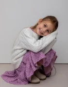Coccodrillo Детски пуловер с вълна в бежово WINTER COSY GRIL KIDS