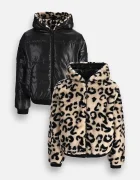 Coccodrillo двустранно яке за деца бежово OUTERWEAR GIRL JUNIOR