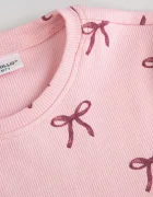 Coccodrillo пижама от две части за деца от памук с еластан розова PYJAMAS