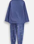 Coccodrillo пижама от две части за деца от памук синя PYJAMAS