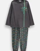 Coccodrillo пижама от две части за деца от памук сива PYJAMAS