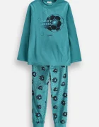 Coccodrillo пижама от две части за деца от памук тюркоазена PYJAMAS