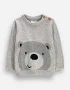 Coccodrillo пуловер за деца с памук сив FRIENDS FOREVER BOY NEWBORN