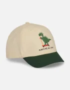 Coccodrillo шапка с козирка за деца от памук бежова ACCESSORIES SUMMER BOY
