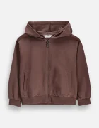 Coccodrillo суичър с качулка за деца с памук кафяв EVERYDAY GIRL A