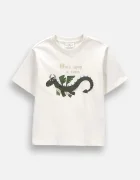 Coccodrillo тениска за бебе от памук бежова REBEL KNIGHT BOY KIDS
