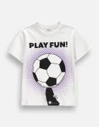 Coccodrillo тениска за деца от памук бяла SUPER FUN BOY KIDS