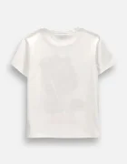 Coccodrillo тениска за деца от памук с еластан бежова EVERYDAY GIRL A
