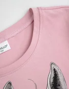 Coccodrillo тениска за деца от памук с еластан розова EVERYDAY GIRL A