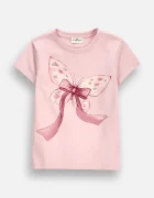 Coccodrillo тениска за деца от памук с еластан розова FAIR FROST GIRL KIDS