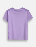 Coccodrillo тениска за деца от памук с еластан виолетова EVERYDAY GIRL A