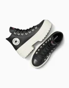 Converse Кожени кецове Chuck Taylor All Star Lugged Heel в черно A12328C