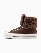 Converse Високи кецове Chuck Taylor All Star Star Fold Over Lift в кафяво A15230C