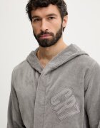 CR7 Cristiano Ronaldo халат с качулка мъжки от памук сив 8740-93-5