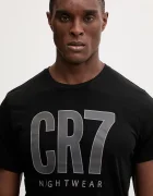 CR7 Cristiano Ronaldo Памучна пижама в черно с принт 8730.41.2613