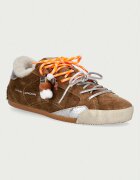 CRIME LONDON SNEAKERINA маратонки дамски от велур кафяви 23604AA9