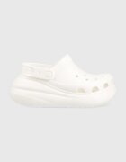Crocs Чехли Classic Crush Clog в бяло с платформа 207521