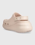 Crocs Чехли Classic Crush Clog в розово със скосена платформа 207521