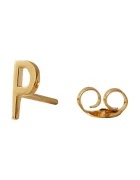Design Letters Позлатена сребърна обица