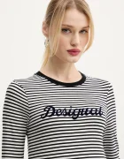 DESIGUAL Блуза с дълги ръкави WISCONSIN в черно 25SWTK85