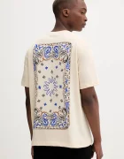 DESIGUAL Памучна тениска BACK PANEL PAISLEY