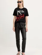 DESIGUAL Памучна тениска BERLIN дамска в черно 25WWTK51