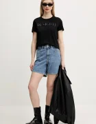 DESIGUAL Памучна тениска BRANDY в черно 25SWTK17