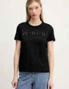 DESIGUAL Памучна тениска BRANDY в черно 25SWTK17