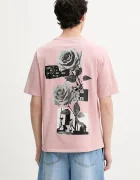 DESIGUAL Памучна тениска ROSA в розово с принт 25SMTK21