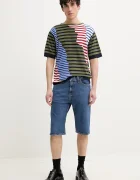 DESIGUAL Памучна тениска TERRANOVA в зелено с десен 25SMTF04
