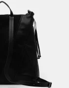 DESIGUAL Раница BLACK PATCH TANGO P дамска в черно малък размер с апликация 25WAKP12