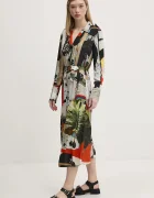 DESIGUAL Рокля COLLAGE LACROI в черно среднодълга разкроена 25SWVW45