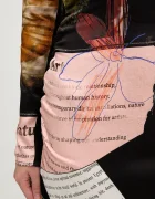 DESIGUAL Рокля PATCH FIONA в черно дълга разкроена 25WWVW08