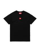 Diesel Детска памучна тениска TXDIEGO T-SHIRT в черно с апликация J02501