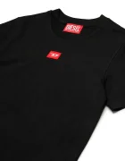 Diesel Детска памучна тениска TXDIEGO T-SHIRT в черно с апликация J02501