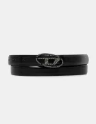 Diesel Кожен колан OVAL D LOGO B-1DR STRASS 20