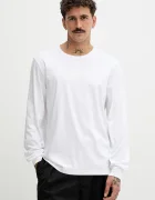 Diesel Памучна блуза с дълги ръкави T-MADJUST-LS-T1 в бяло с принт A18723.0PJBG