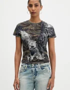 Diesel Памучна тениска T-UNCUTIE-LONG-R1