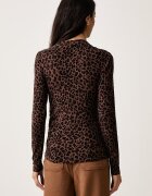 DKNY блуза с дълги ръкави дамска кафява DJ6T1825