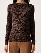 DKNY блуза с дълги ръкави дамска кафява DJ6T1825