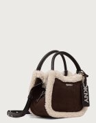 DKNY чанта crossbody дамска от имитация на велур кафява R62EML01