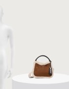 DKNY чанта дамска от имитация на велур кафява R62CMK69