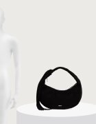 DKNY чанта тип хобо дамска от имитация на велур черна R63CMR37
