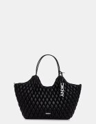 DKNY чанта tote дамска от имитация на кожа PAULA черна R62AZE49