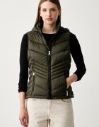 DKNY елек с качулка дамски зелен DLEMPZ24