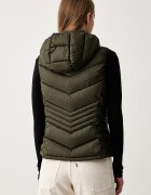 DKNY елек с качулка дамски зелен DLEMPZ24