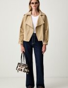 DKNY късо яке дамско с памук бежово P6GC7E20