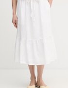 DKNY Ленена пола в бяло среднодълга разкроена P5JBCD87