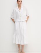 DKNY Ленена пола в бяло среднодълга разкроена P5JBCD87